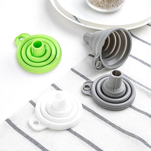 6 PC Kitchen Funnel Set, 2025 New Funnels for Kitchen Use Filling Bottles, Silicone Funnel Collapsible, Kitche Funnels Set of 3, Kitche Funne for Liquid Transfer Filling Bottles (Style A)