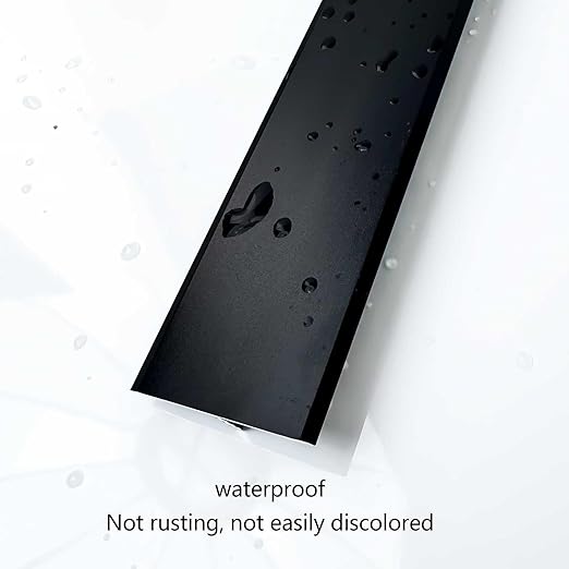 10Pcs Aluminum T Molding Floor Transition Strip, 48In Aluminum T Molding Trim, Floor Strip Floor Flat Divider Strip for Joining Floor Gaps, Threshold, Floor Tiles (Black, 4ft x 1.57in 10Pcs)