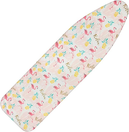 Ironing Board Cover and Pad 15x54 Inch Standard Ironing Board Cover with Elastic Edge and Hook and Loop Fasteners Scorch and Stain Resistant Cotton Ironing Covers with Thick Padding