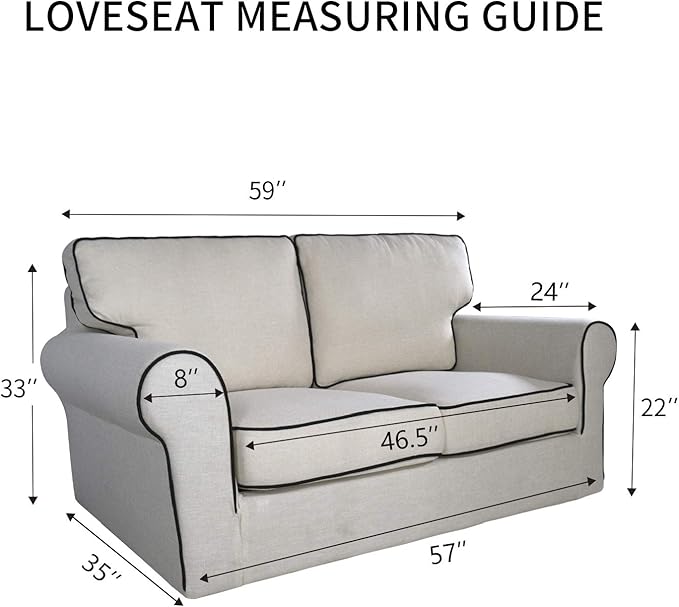 PureFit Reversible Quilted Sofa Cover, Water Resistant Slipcover Furniture Protector, Washable Couch Cover with Non Slip and Elastic Straps for Kids, Dogs, Pets (Loveseat, Black/Beige)
