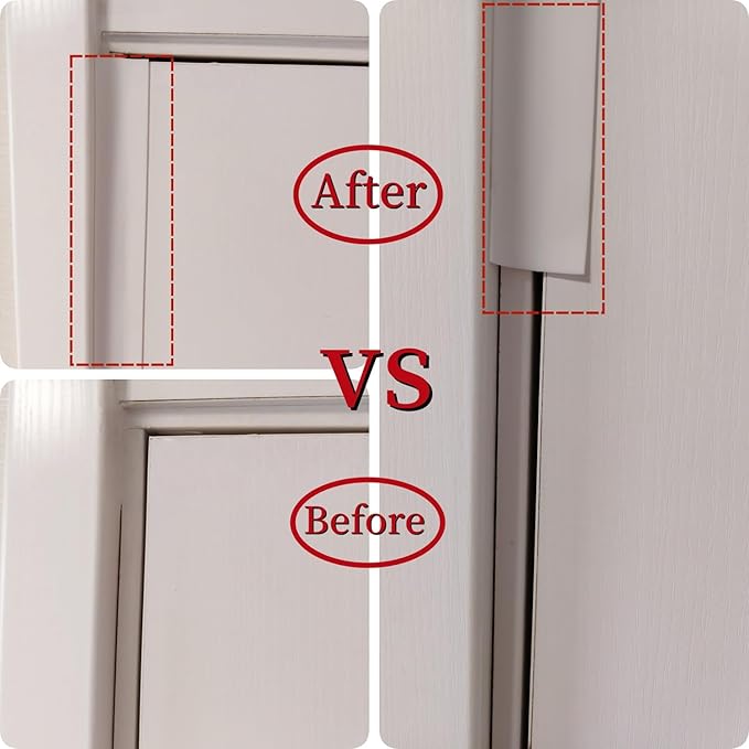 T Shape Door Seal Strip for Door & Windows Gaps，Draft Stopper Bottom Sweep Weather Stripping for Energy Saving, Noise Reduction,Easy Install (White, 1.38" W x 19.7Ft)