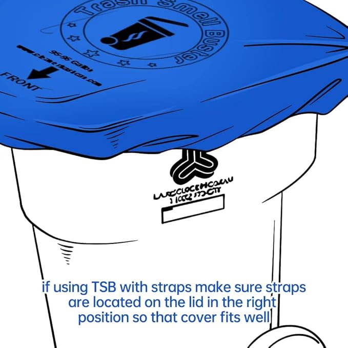 32 Gallon Trash Can Cover Odor Eliminating Bag with Elastic Band Lemon Scented Durable Chemical Free 1 Cover