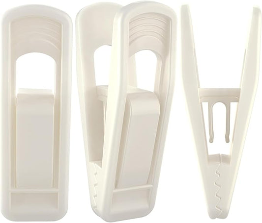 Hanger Clips for Velvet Hangers (Beige, 40 PCS), Non-Slip Plastic Clips Pant Skirt Hanger Clips for Flocking Hangers