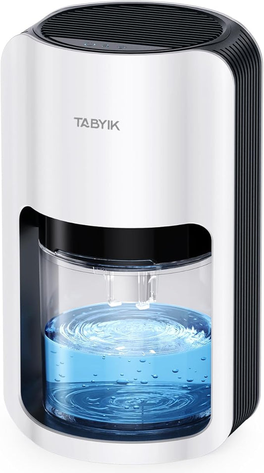 TABYIK Dehumidifiers for Home, 42oz Dehumidifier for Bathroom, Dehumidifiers for Room with Auto Shut Off, Auto Defrost Quiet Dehumidifier for Bedroom Wardrobe Closet Trailer RV