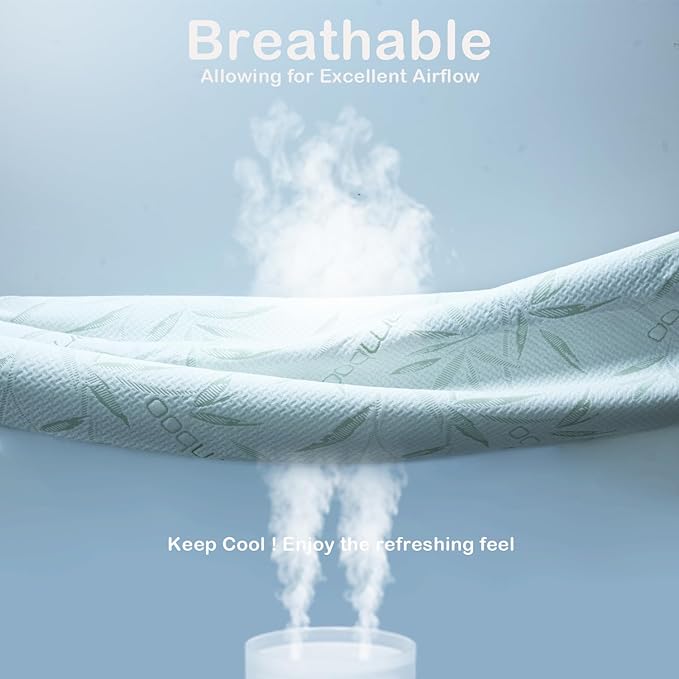 Full Size Mattress Protector Waterproof Mattress Pad Washable Bamboo Rayon Mattress Cover Breathable Noiseless Bed Protector 5" - 21'' Elastic Fitted Deep Pocket