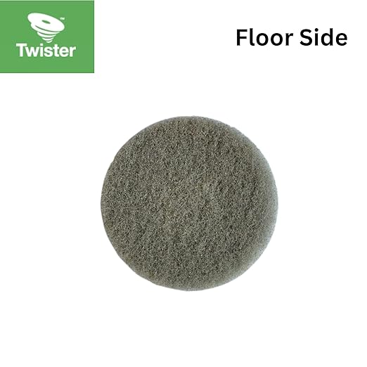 Diversey DD1229106 TASKI Twister Intellipad Diamond Coated Floor Machine Cleaning Pad, Made in USA, Burnish to High Super Gloss Finish, Grey/Brown, 11-inch (Pack of 2)