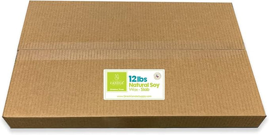Direct Candle Supply 12lb Soy Wax Blend for Candle Making, Natural Candle Making Supplies, Paraffin Free, Creamy for High Load Fragrance, Candle Blend for Container Candles, Tealights and Wax Melts