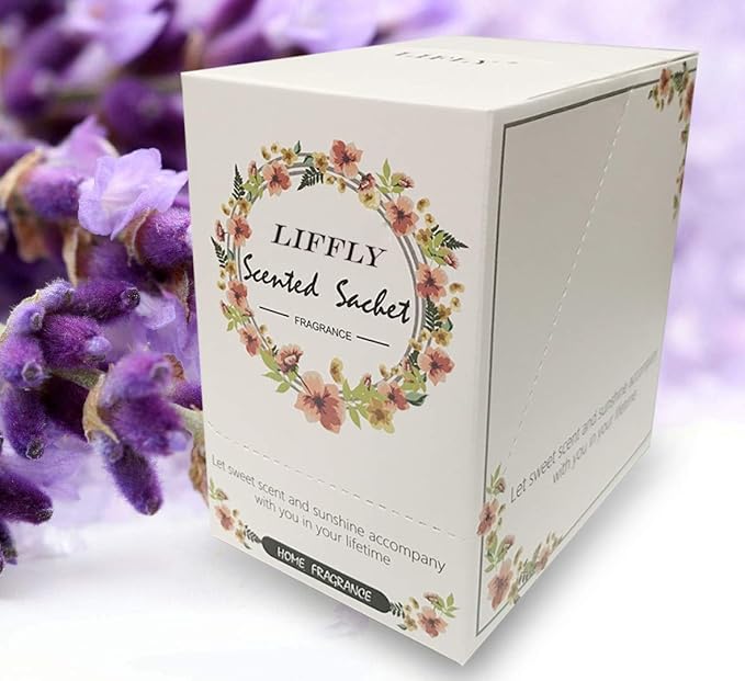 14 Packs Fresh Linen Scented Sachets Bags fit Drawers and Closets Gift Box