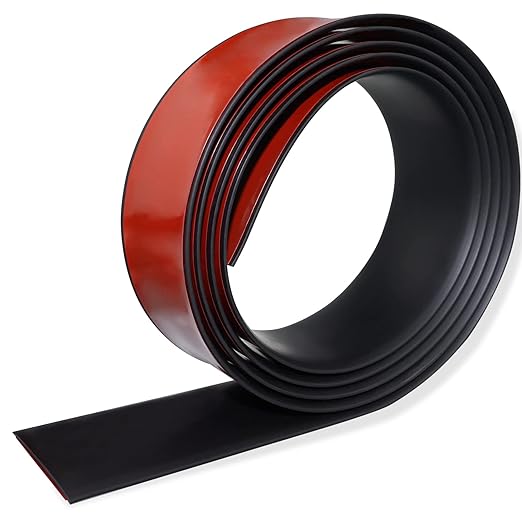 Floor Transition Strip Self Adhesive Floor Cover Strips Laminate 3" Wide Vinyl Flat Divider Transitions (7.5cm, 3.3Ft, Black)