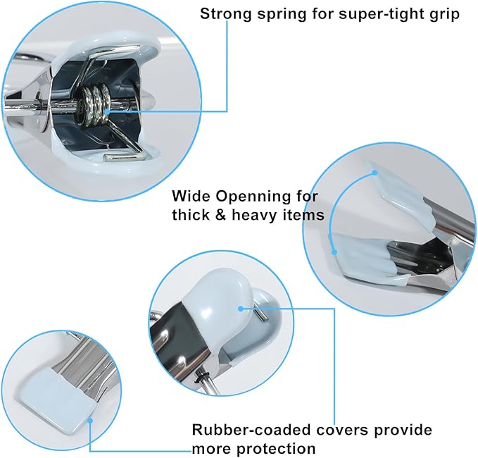 15/30Pcs Upgrade Double Head Clamp Dipped Clothespin for Laundry Hooks with Clips, Boot Holder, Hanging Clips, Portable Multifunctional Hangers Single Clip Space Saving for Jeans, Hats (30, Blue)
