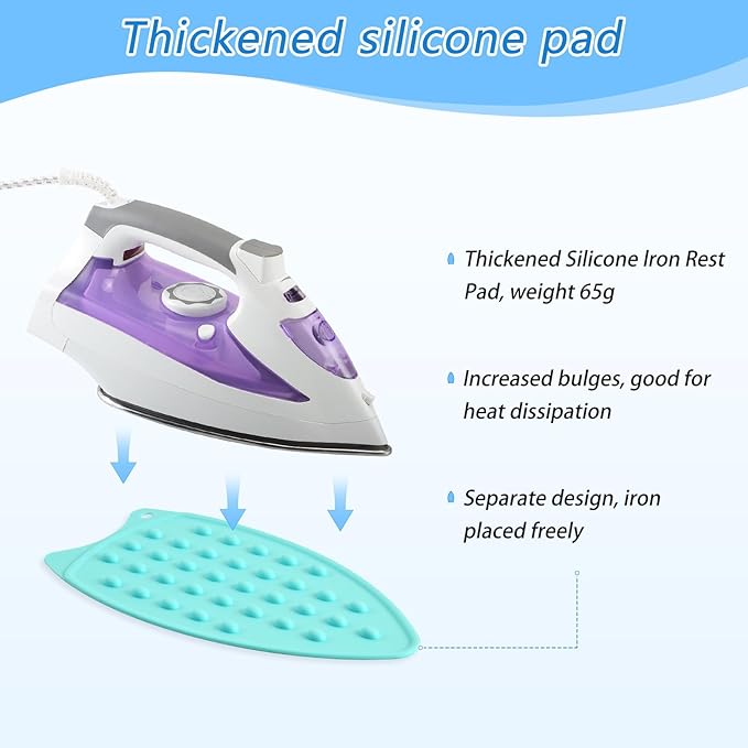 Kigai Watercolor Fowers Ironing Blanket Thick Portable Ironing Pad Travel Ironing Mat with Silicone Pad Heat Resistant Ironing Board Cover for Table Top, Washer, Dryer, 27.6" x 47.2"