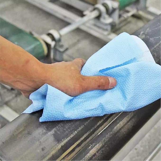 Lauco Prep Wipe Lint-Free Towels – Heavy Duty Cloths for Household & Industrial Use, Disposable Rags, Nonwoven Wipes, 300-Pack, 9" x 17" (Blue)