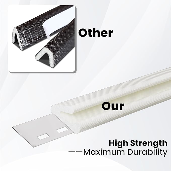 V Shape Foam Weather Stripping Door Frame Seal Strip 19.7FT Black, Draft Stopper, Insulation Winter, Weatherstripping, Gap Sealing, Soundproofing, Self-Adhesive Used for Exterior Front Door Side