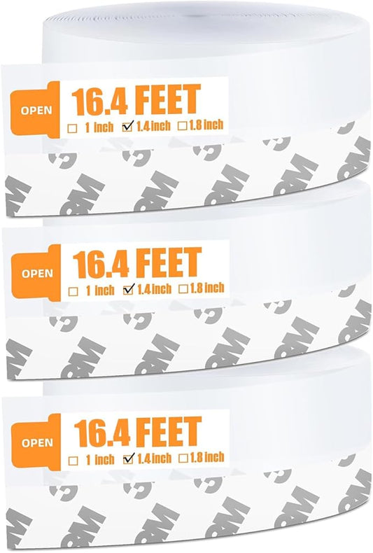 49.2 Ft Door Weather Stripping Door Seal Strip Tape,Silicone Door Draft Stopper,Self Adhesive Shower Door Bottom Seal, Door Insulation Strip for Door Frame Windows and Glass Gaps (Transparent, 35mm)