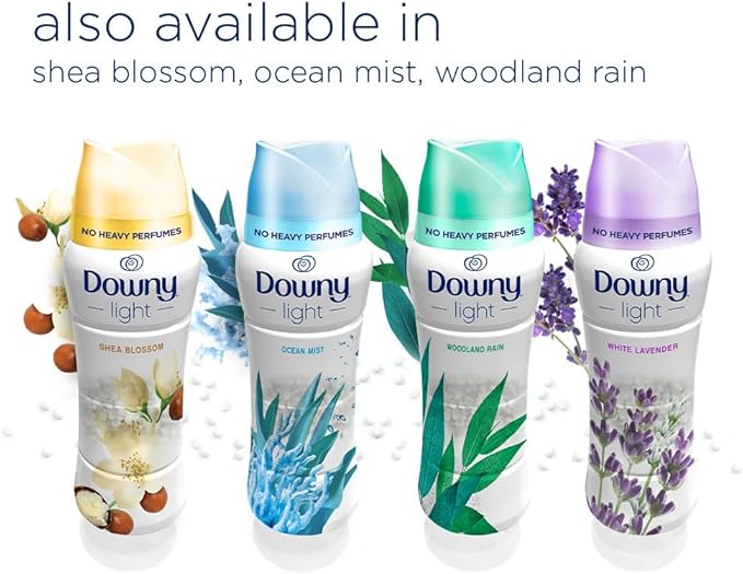 Downy Light Laundry Scent Booster Beads for Washer, Shea Blossom, 26.5 oz, with No Heavy Perfumes