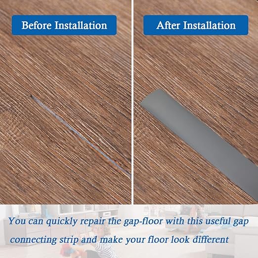 Floor Transition Strip Self Adhesive Floor Cover Strips Laminate 2" Wide Vinyl Flat Divider Transitions (5cm, 6.56Ft, Gray)