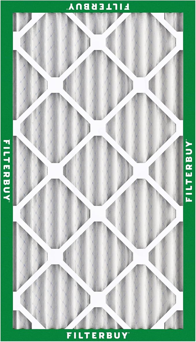 Filterbuy 16x25x2 Air Filter MERV 8 (MPR 700) Dust Defense Replacement (6-Pack), Electrostatic Pleated HVAC AC Furnace Filters, Made in USA (Actual Size: 15.50 x 24.50 x 1.75)