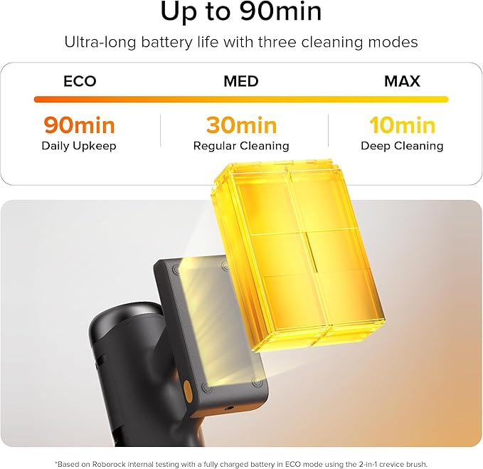 roborock H60 Ultra Cordless Stick Vacuum Cleaner, Upgraded 210AW Suction Stick Vacuum with 90-Min Runtime, 90° Bendable Tube, LED Dust Detection, Vacuum Cleaners for Carpets, Hard Floors & Pet Hair