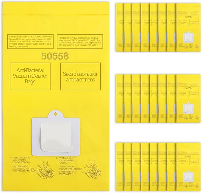 25 Pack Replacement Vacuum Bags - Compatible with Kenmore Canister Type C/Q 5055, 50555, 50557, 50558, and Panasonic Type C-5 C-18 - Premium Canister Vacuum Bags (25PCS)