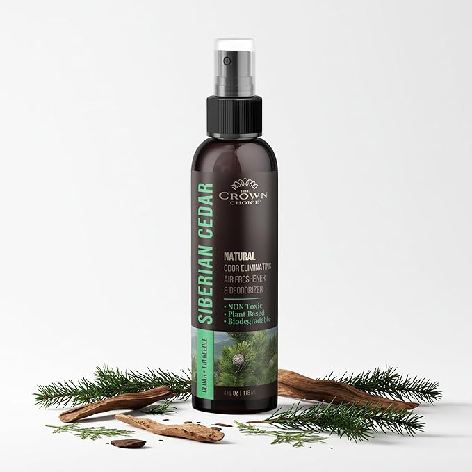 Non-Toxic Odor Eliminator,Natural Cedar Air Freshener Spray for Clothes Storage & Moth Repellent,Closet & Couch Deodorizer,Long Lasting Bathroom & Toilet Freshener, Safe for Kids & Pets-4 oz Pack of 1