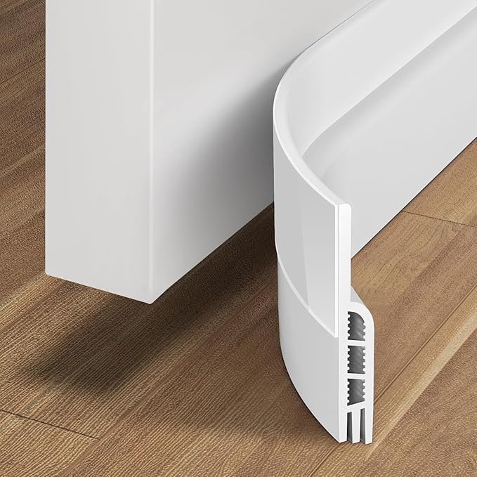 Holikme Door Draft Stopper Weather Stripping Door Seal - 40 inch, White