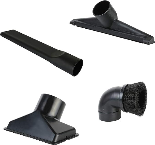 Shop Vac Accessories 2 1/2 inch Attachments (2.5 Wet Dry Vac Accessories - Floor Brush, Dust Brush, Crevice Tool, Utility Nozzle, for Shop Vac (4-Pack Attachments)