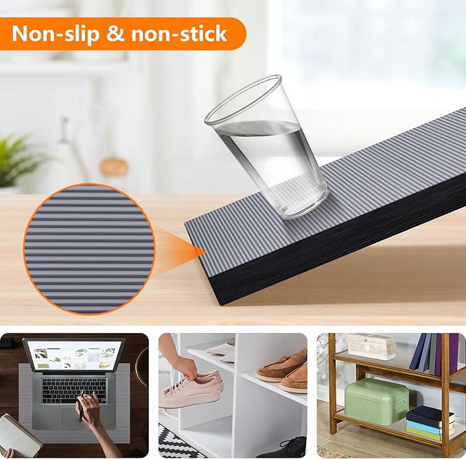 Shelf Liners for Kitchen Cabinets Non Adhesive Drawer Liner EVA Material Cupboard Mat Waterproof Refrigerator Mats Washable Fridge Liner for Cupboard and Desks Clear Shelf Liner 17.3 x 393.7 Inches