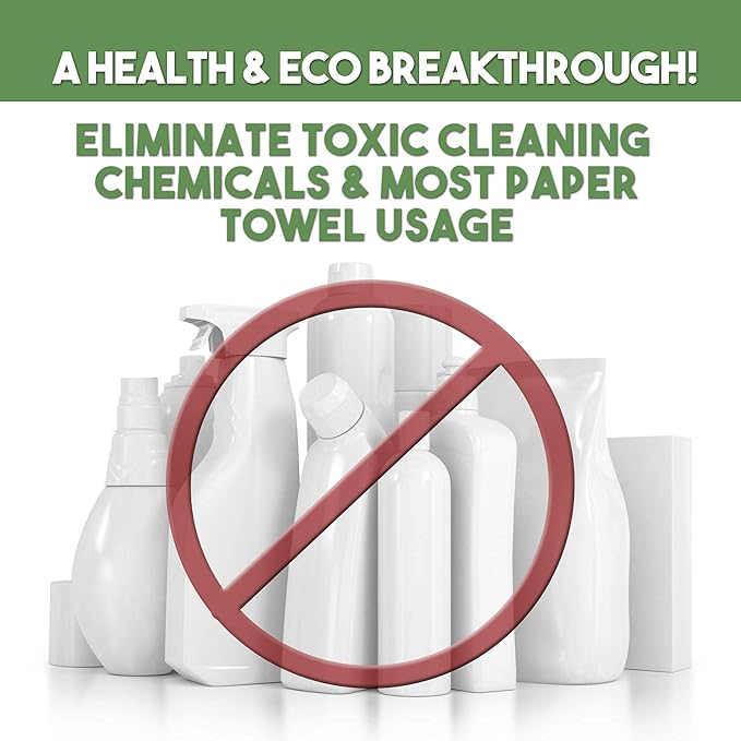 The Amazing Eco Cloth That Cleans Virtually Any Surface with Only Water. No More Paper Towels Or Toxic Chemicals. 4-Pack (14x14, Seashore Teal)