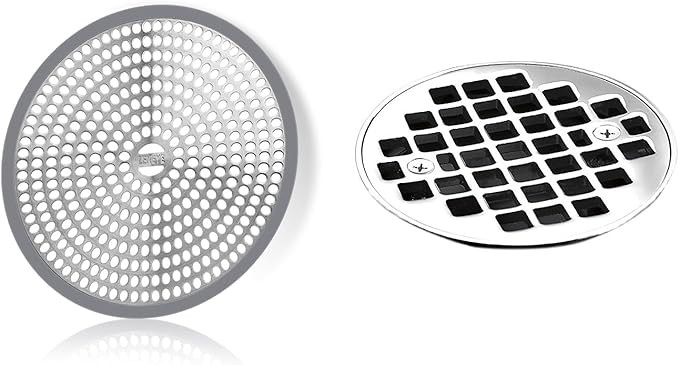 LEKEYE Shower Drain Hair Catcher/Strainer/Stainless Steel and Silicone