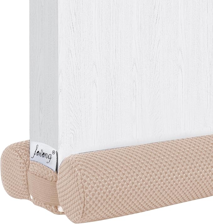 fowong Door Draft Stopper 30" to 36" Adjustable Draft Stopper for Bottom of Doors, Soundproofing Noise Blocker, Easy to Install, Pink