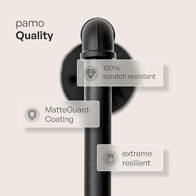 pamo Industrial Pipe Clothing Rack with Shelf - 130 lbs Capacity - Free Standing Clothes Rack and Walk In Closet for Wardrobe