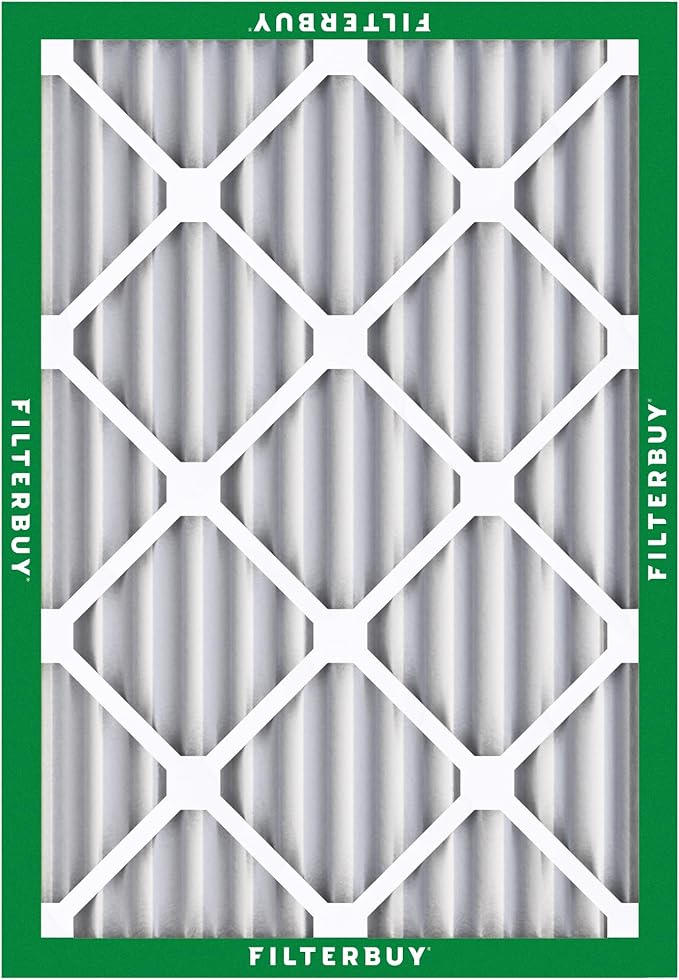 Filterbuy 18x24x2 Air Filter MERV 8 (MPR 700) Dust Defense Replacement (6-Pack), Electrostatic Pleated HVAC AC Furnace Filters, Made in USA (Actual Size: 17.38 x 23.38 x 1.75)