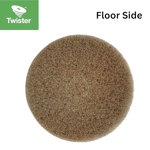 Diversey DD800352 TASKI Twister Intellipad Diamond Coated Floor Machine Cleaning Pad, Made in USA, Burnish to High Super Gloss Finish, Grey/Brown, 17-inch (Pack of 2)