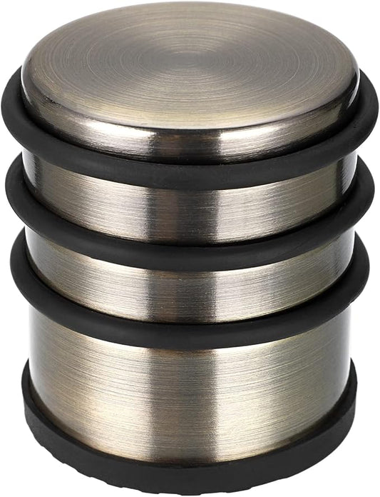 Sumnacon Heavy Duty Floor Door Stopper No Drill - Durability Stainless Steel Door Stop with Anti-Skid Rubber - Decorative Safety Doorstop for Home Office Commercial Industrial Decor, Bronze