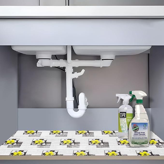 Shelf Liner 18" W x 384" L Long Non Adhesive Kitchen Drawer Liner, Waterproof Shelf Liner Durable Anti-Slip for Kitchen Cabinets