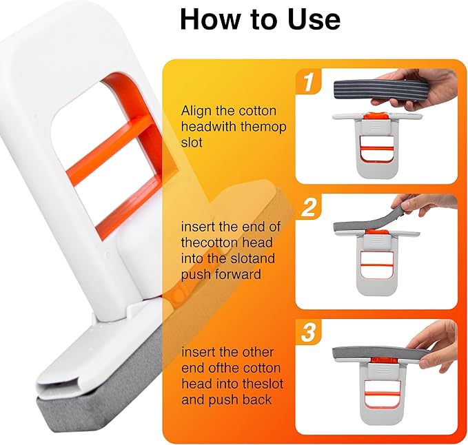 Mini Foldable Desktop Mop, Sponge Mop, Wet and Dry Use Cleaning System, Portable Lazy Mop, Self-Squeeze, No Hand was for Bathroom, Kitchen, Desktop, Glass, Living Room, Car