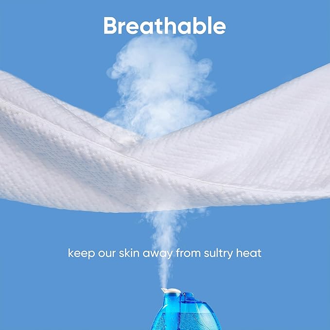 Cooling Waterproof Mattress Protector Twin XL Size, Mattress Cover 3D Air Fabric Mattress Pad Cover Smooth Soft Breathable Noiseless, 8''-21'' Deep Pocket