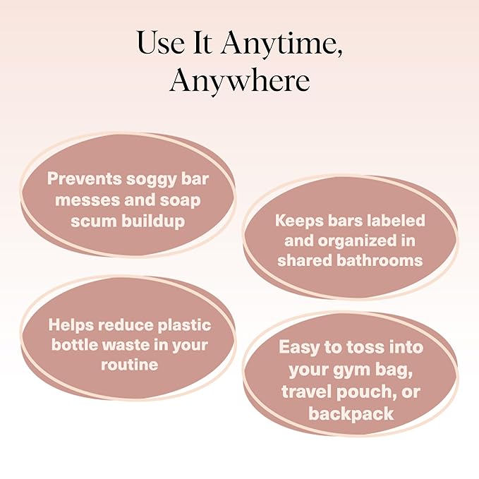 Kitsch Bar Soap Saver Bag – Patented Mesh Bag Soap Holder for Shampoo and Conditioner Bars - Extends Use & Prevents Soggy Mess - Recycled Mesh Beauty Pouch, Eco-Friendly – Mint
