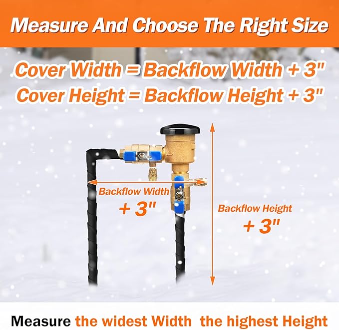 Backflow Preventer Pipe Insulation Cover (5°F) - Irrigation Sprinkler Valve Insulated Pouch - Water Well Pump Cover - Sturdy 5 Layers for Winter Freeze Protection, 24" W x 36" H, Beige