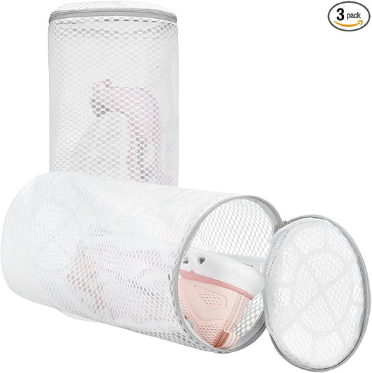 GOGOODA Shoe Washing Bags Mesh Laundry Wash Bag for Washing Machine, Sneaker Cleaning Bag-7"×15", 2 Pack