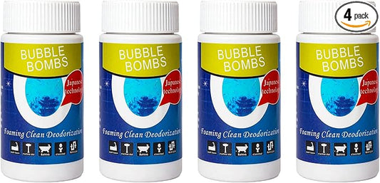 4pcs Bubble Bombs Drain Cleaner, Quick Dredge Pipeline, Powerful Sink Drain Cleaner, Magic Fast Foaming Pipe Dredge Powder, for Kitchen Toilet Pipeline Quick Cleaning Tool （120g*4）