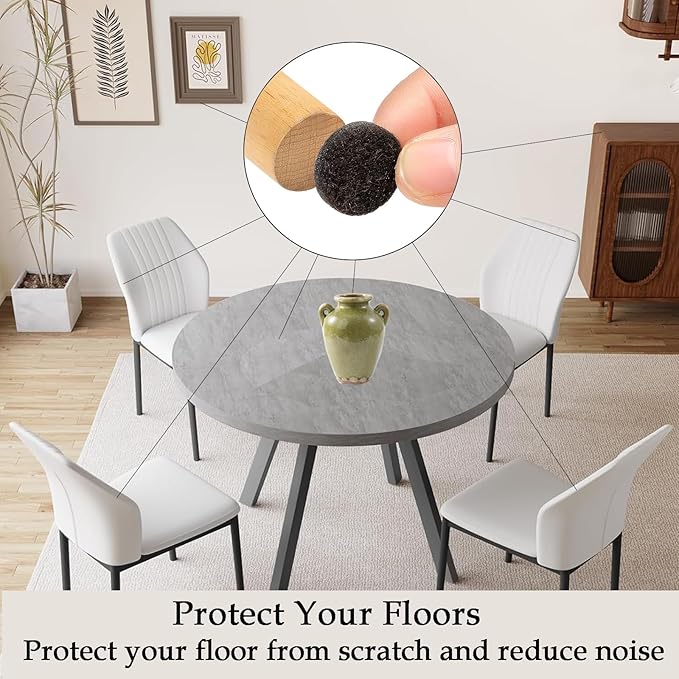 Fursafe&Q Felt Furniture Pads for Hardwood Floors -Self Adhesive Felt Chair Leg Pads，Furniture Feet Floor Protectors, Protect Floor from Nicks, Bumps and Scratch, 201 Pcs Kitchen Cabinet Door Bumper