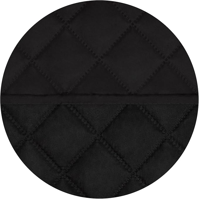 PureFit Reversible Quilted Sofa Cover, Water Resistant Slipcover Furniture Protector, Washable Couch Cover with Non Slip and Elastic Straps for Kids, Pets (Loveseat, Black/Black)