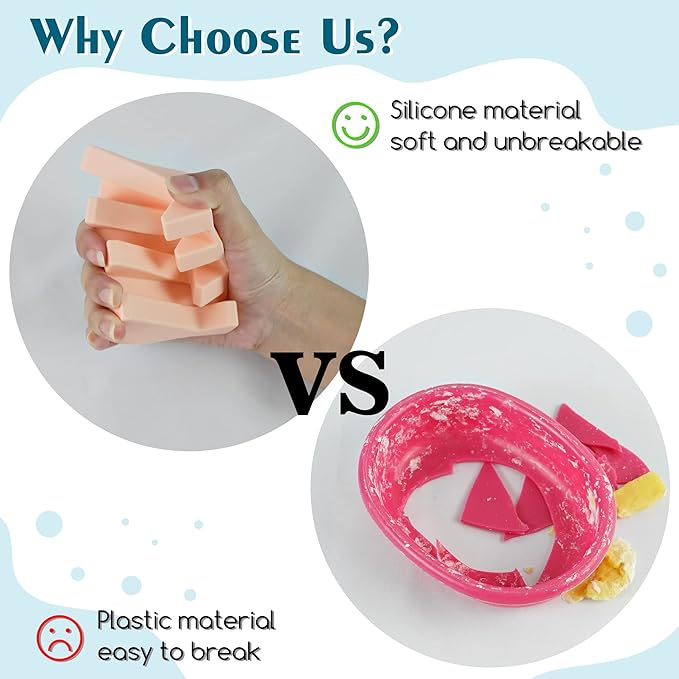 Silicone Soap Dish for Bar Soap Holder for Shower Bathroom Self Draining Waterfall Drying Tray Keep Soap Bars Dry Clean & Easy Cleaning (Cream White, 2)