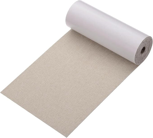 PATIKIL 70x4.4 Inch Linen Repair Tape, Repair Fabric Patch Self Adhesive Couch Patch Line Repair Patch for Furniture Sofa Car Seats Office Chairs, Khaki