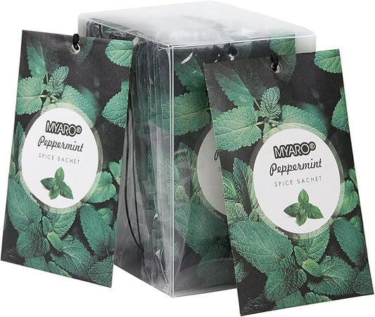 MYARO 12 Packs Peppermint Potpourri Bags Sachets for Drawer and Closet, Long-Lasting Drawer fresheners Closet sachets Home Fragrance