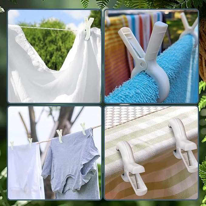 Extra LargeTowel Clips for Beach Chairs,3.7 Inch Beach Towel Clips,Towel Clips Strong gripping Power Suitable for Family Vacation and Poolside Leisure
