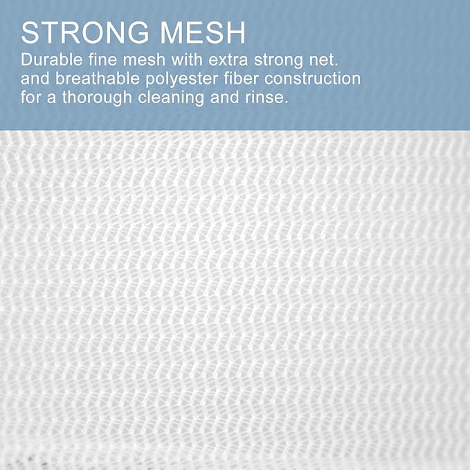 Muchfun 3Pcs Durable Fine Mesh Laundry Bags for Delicates 24 x 24 Inches (3, XX-Large)