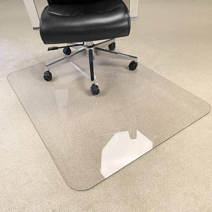 2Pack Crystal Clear 1/5" Thick 47" x 40" Heavy Duty Hard Chair Mat, Can be Used on Carpet or Hard Floor