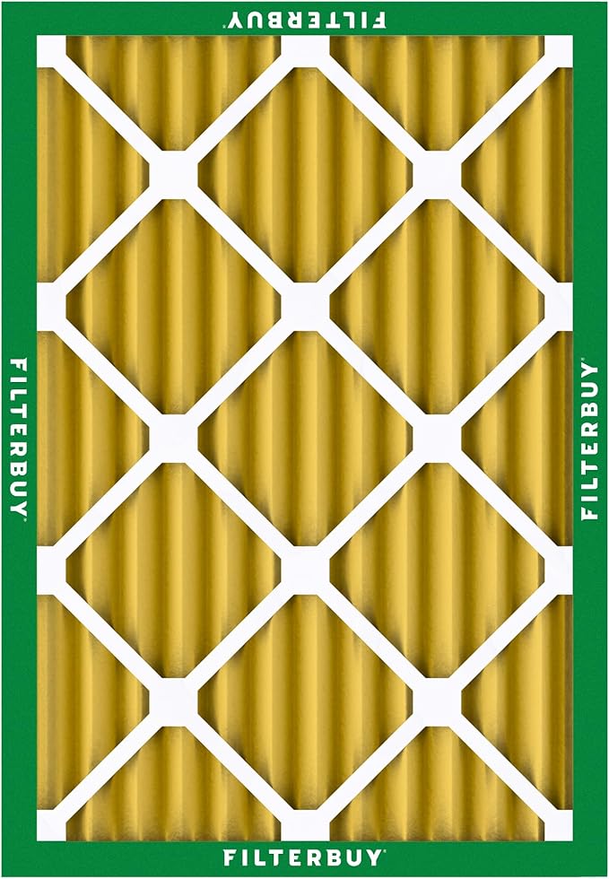 Filterbuy 20x24x2 Air Filter MERV 11 (MPR 1200) Allergen Defense Replacement (4-Pack), Electrostatic Pleated HVAC AC Furnace Filters, Made in USA (Actual Size: 19.38 x 23.38 x 1.75)